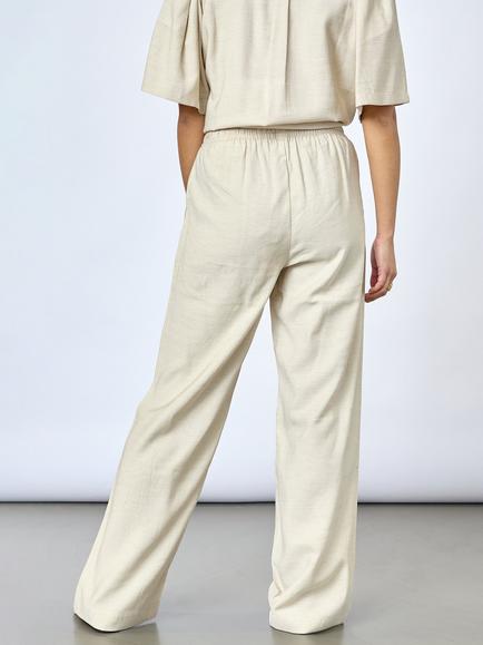 Sisters Point Wide Leg Trousers, Sand Melange - view 2, Sand Melange