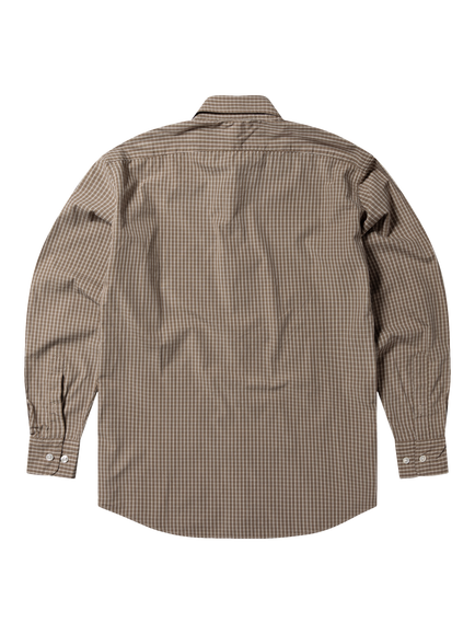 No Problemo Cotton Poplin Shirt, Brown - view 2, Brown
