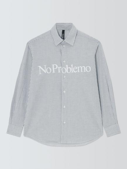 No Problemo Stripe Cotton Shirt, Grey, Grey