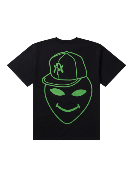 No Problemo Alien Dude Crew Neck Cotton T-Shirt, Black - view 2, Black
