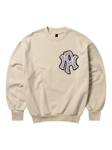 No Problemo NYP Crew Neck Cotton Sweatshirt, Sand, Sand