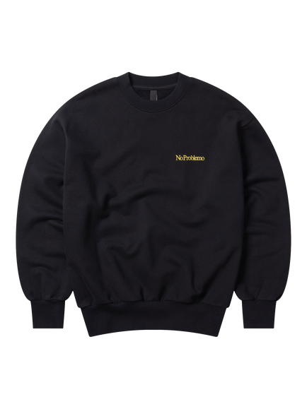 No Problemo Embroidered Sweatshirt, Black, Black