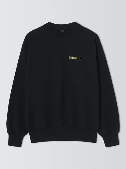 No Problemo Embroidered Sweatshirt, Black, Black