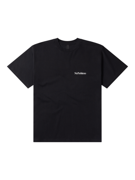 No Problemo Crew Neck Cotton T-Shirt, Black, Black
