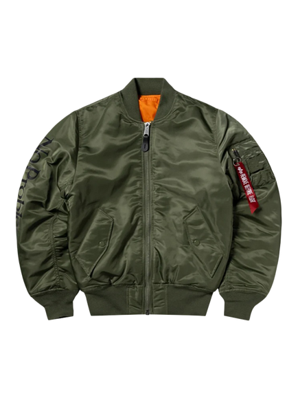 No Problemo x Alpha Industries Bomber Jacket, Sage Green, Sage Green