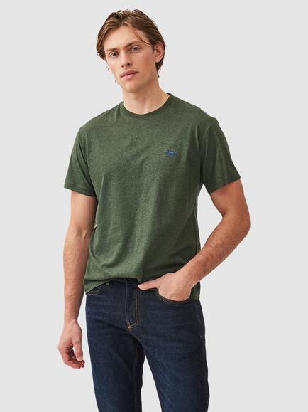 Rodd & Gunn Slim Fit Crew Neck Cotton T-Shirt, Hunter Green