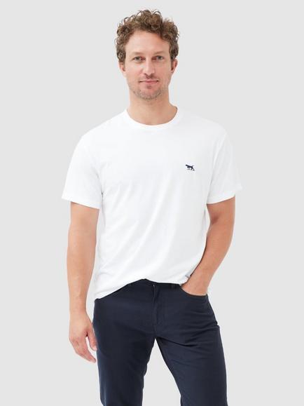 Rodd & Gunn Slim Fit Crew Neck Cotton T-Shirt, Snow