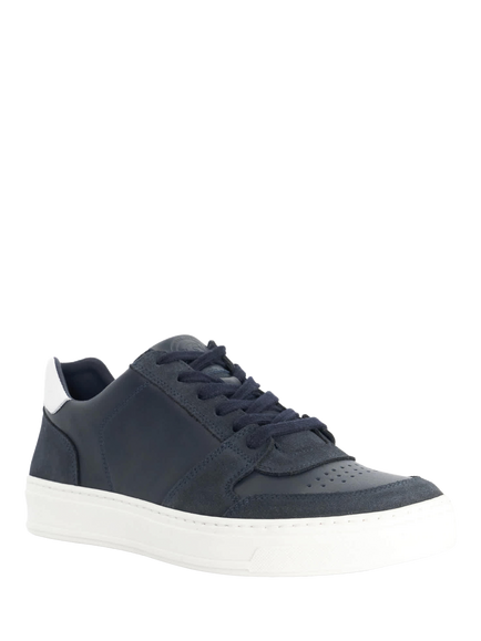 Dune London Tawly Trainers, Navy-leather - view 2, Navy-leather
