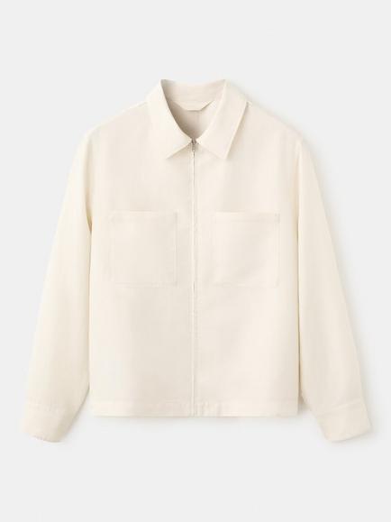Mango Zip Front Jacket, Off White, Off White