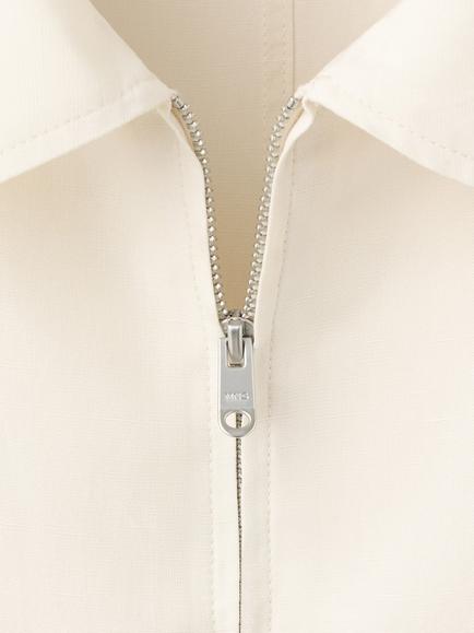 Mango Zip Front Jacket, Off White - view 2, Off White