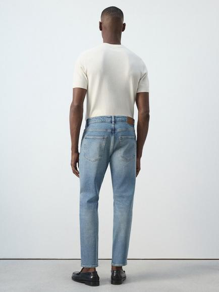Mango Tejano Mid-Rise Tapered Jeans - view 2, Light Blue