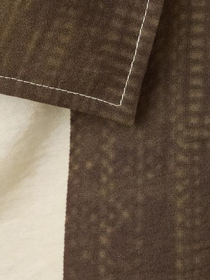 Mango Leaf Print Short Sleeve Shirt, Vanilla - view 2, Vanilla