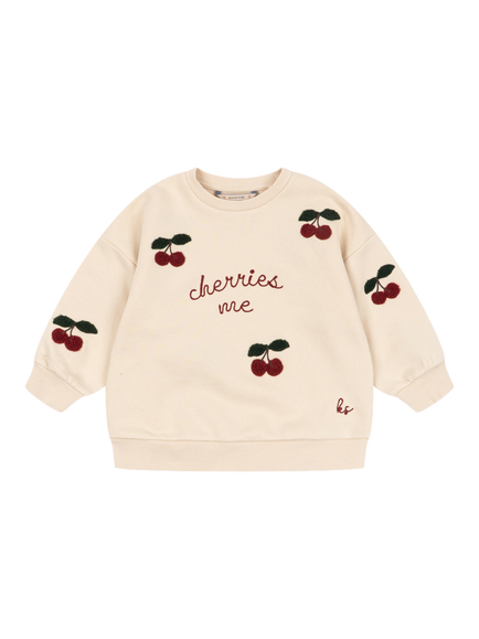 Konges Sløjd Kids' Lou Cotton Cherry Sweatshirt, French Oak, French Oak