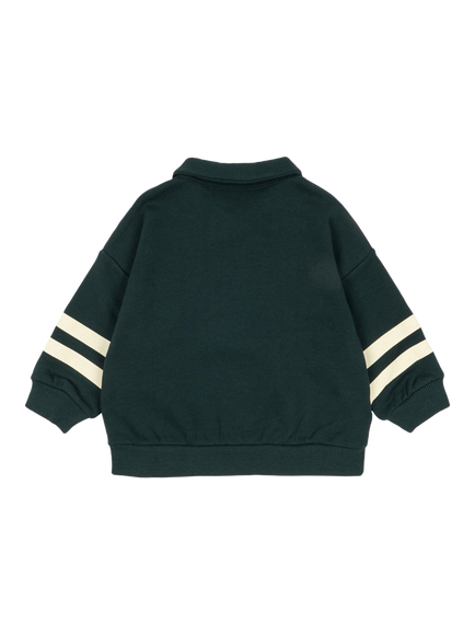 Konges Sløjd Kids' Loupy Half Zip Sweatshirt, Pine Grove - view 2, Pine Grove