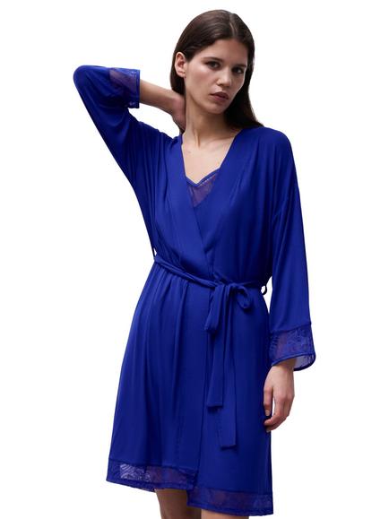 Femilet Jasmine Robe containing LENZING™ ECOVERO™ Viscose, Bellwether Blue, Bellwether Blue