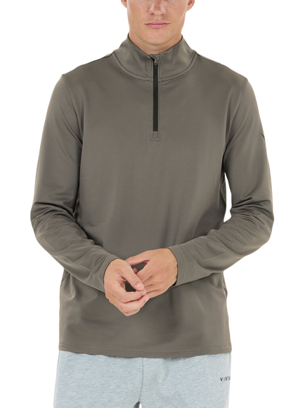 Virtus Ming Long Sleeve Midlayer Top, Gunmetal, Gunmetal