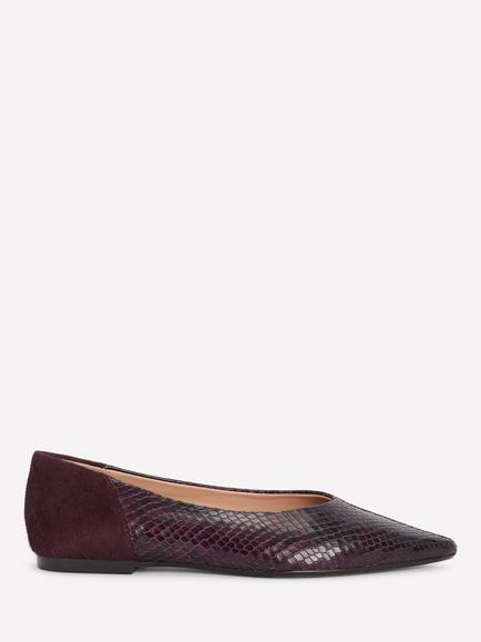 Boden Nigella Leather Pointed Toe Flats, Oxblood, Oxblood