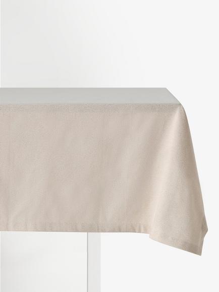 John Lewis Sparkle Stripe Cotton Blend Tablecloth, Gold, Gold