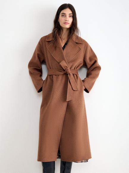 Phase Eight Darcy Double Face Longline Overcoat, Brown, Brown