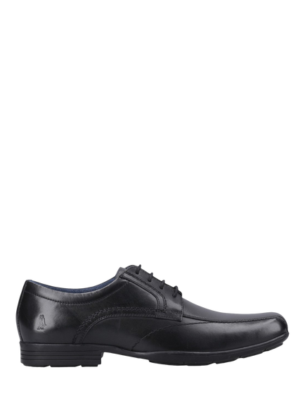 Hush Puppies Kids' Argyll Leather Lace-Up Shoes, Black, Black
