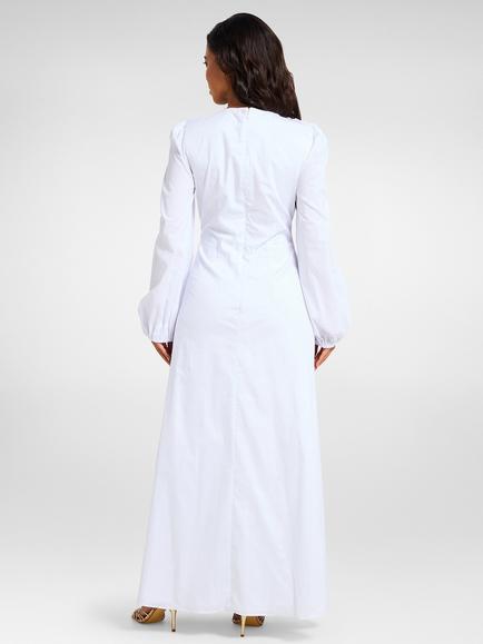 DASKA Nova Ruched Front Maxi Dress, Ivory - view 2, Ivory