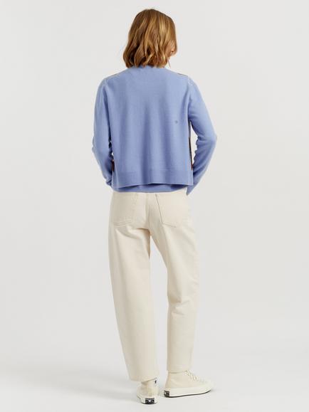 Chinti & Parker Argyle Wool-Cashmere Cardigan, Baby Blue - view 2, Baby Blue