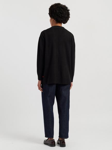 Chinti & Parker Wool-Cashmere Long Cardigan - view 2, Black