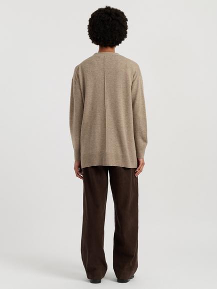 Chinti & Parker Wool-Cashmere Long Cardigan, Warm Oatmeal - view 2, Warm Oatmeal