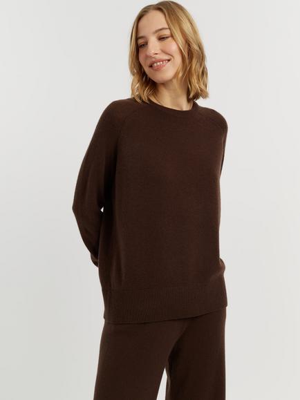 Chinti & Parker Cloud Cashmere Slouchy Jumper, Chocolate