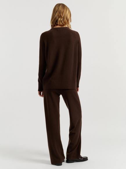 Chinti & Parker Cloud Cashmere Slouchy Jumper - view 2, Chocolate