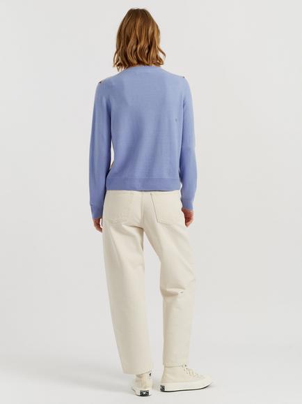 Chinti & Parker Argyle Wool-Cashmere Jumper - view 2, Baby Blue