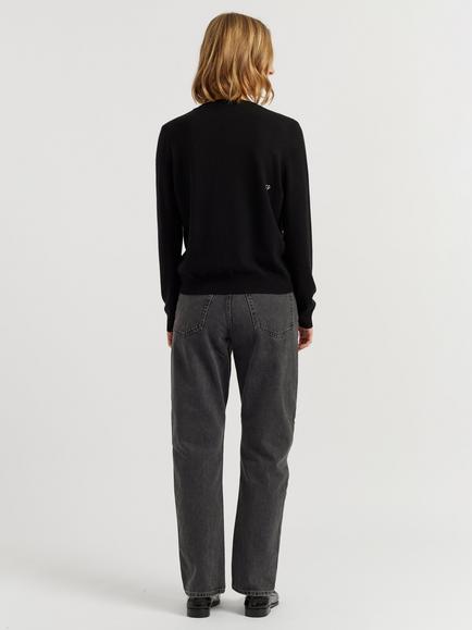Chinti & Parker Peanuts Wool-Cashmere Snoopy Mummy Jumper, Black - view 2, Black