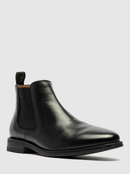 Rodd & Gunn Russlands Leather Chelsea Boots, Nero - view 2, Nero