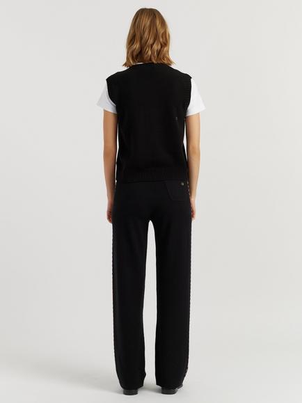 Chinti & Parker Peanuts Wool-Cashmere Snoopy Tank Top - view 2, Black