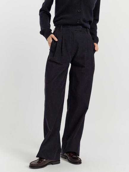 Chinti & Parker Corduroy Straight Leg Trousers, Navy