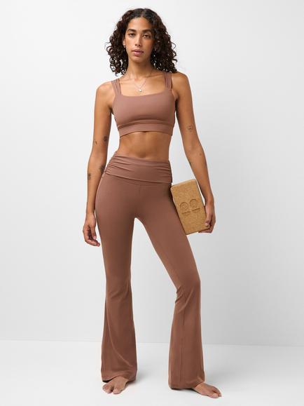 Sweaty Betty Scooped Sport Bra, Chestnut Brown - view 2, Chestnut Brown