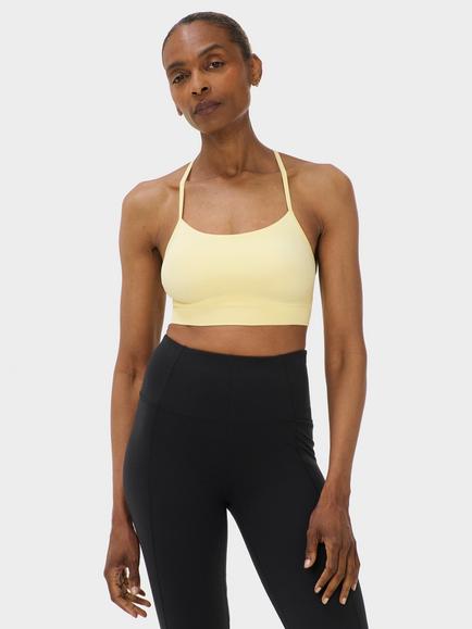 Sweaty Betty Scoop Neck Sport Bra, Chalk Yellow, Chalk Yellow