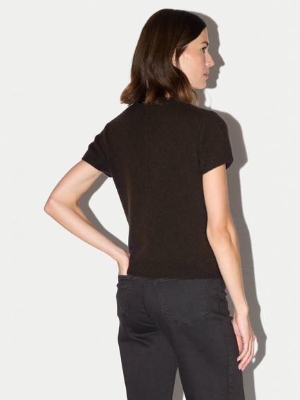 Jigsaw Cashmere Fitted Knit T-Shirt - view 2, Brown