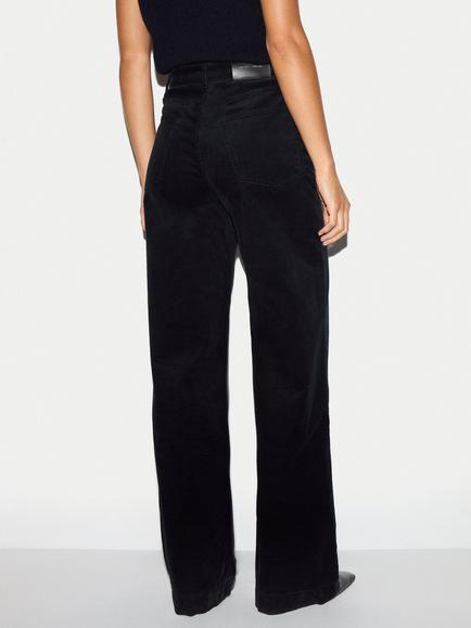 Jigsaw Rhea Corduroy Wide Leg Trousers - view 2, Navy