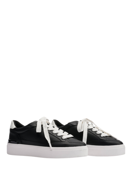 Mallet Lansbury Leather Trainers, Black - view 2, Black