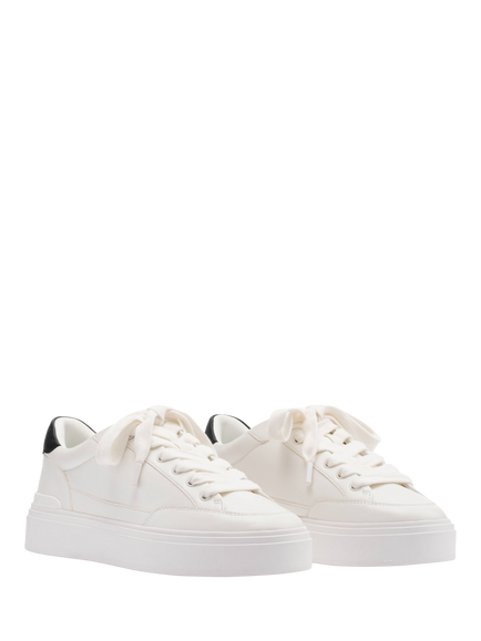Mallet Lansbury Leather Trainers, Black - view 2, White