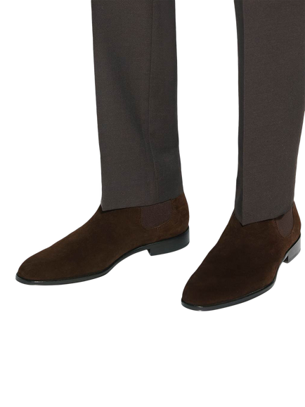 Dune London Manson Chelsea Boots, Brown-suede - view 2, Brown-suede