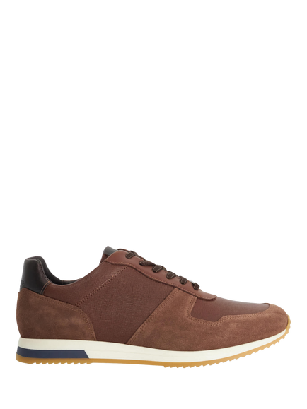 Dune London Trusting Leather Trainers, Brown-leather, Brown-leather