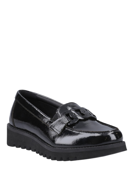 Hush Puppies Kids' Francis Patent Leather Loafers, Black - view 2, Black