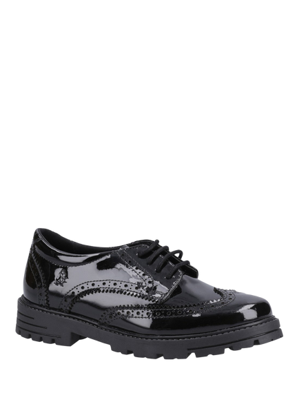Hush Puppies Kids' Maxine Patent Leather Lace-Up Shoes, Black - view 2, Black