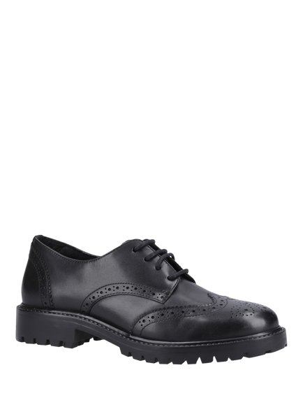 Hush Puppies Kids' Athena Senior School Shoes, Black - view 2, Black