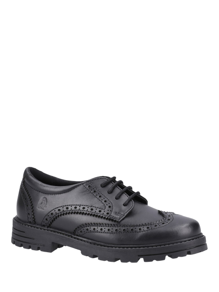 Hush Puppies Kids' Maxine Leather Lace-Up Shoes, Black - view 2, Black