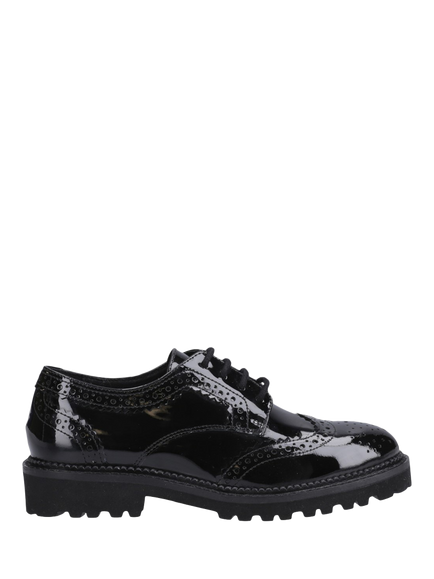 Hush Puppies Kids' Gabi Lace Up Brogue Shoes, Black