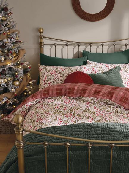 Laura Ashley Astley Floral Reversible Brushed Cotton Duvet Cover Set, Multi