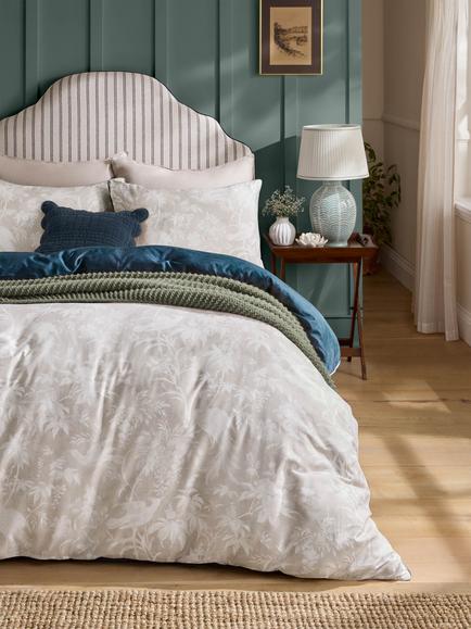 Laura Ashley Attleton Reversible 220 Thread Count Cotton Sateen Duvet Cover Set, Multi - view 2, Multi